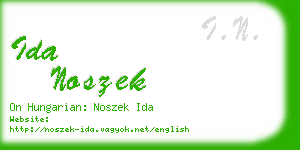 ida noszek business card